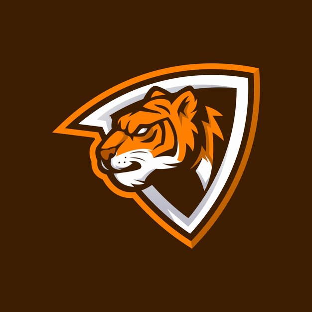 Vector logotipo de cabeza de tigre para club deportivo