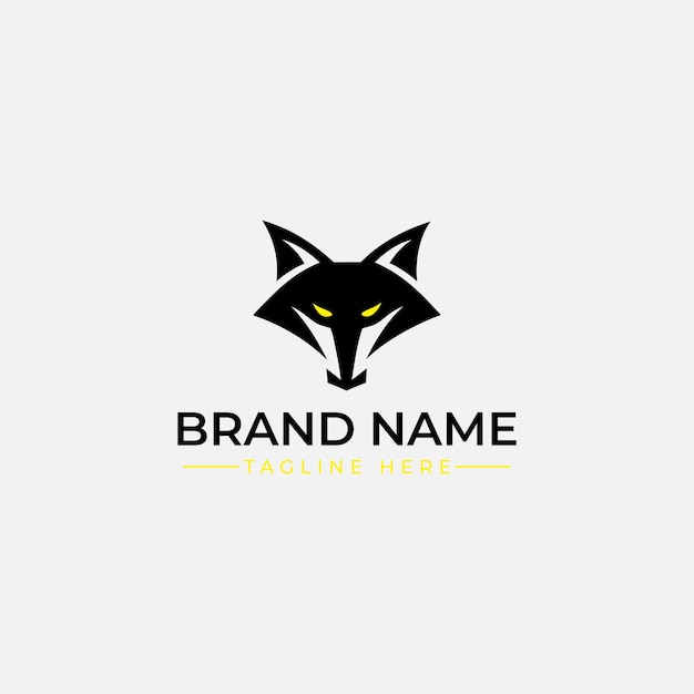 Logotipo de cabeza de zorro minimalista para negocios modernos