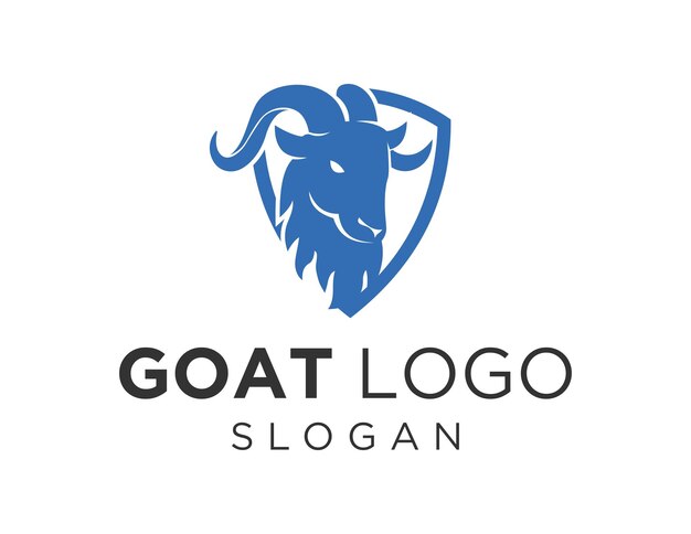Un logotipo de cabra azul está sobre un fondo blanco.
