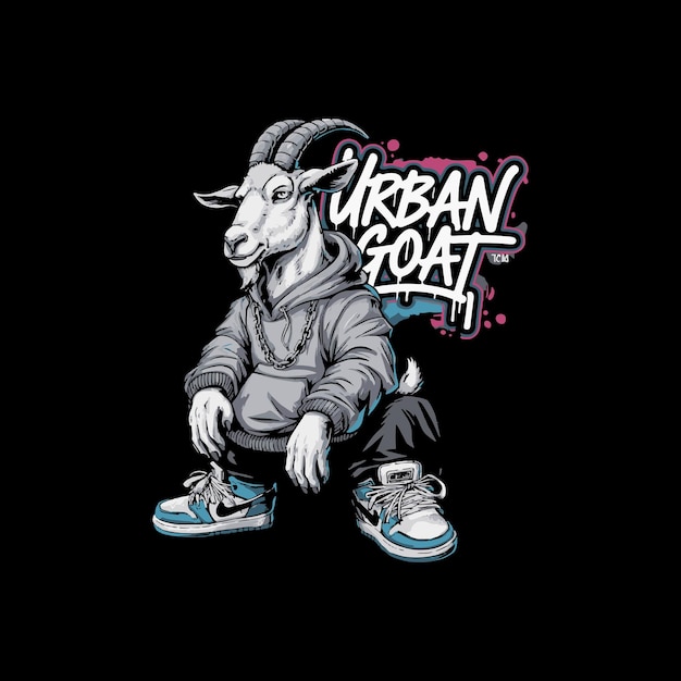 logotipo de cabra para el diseño de la camiseta