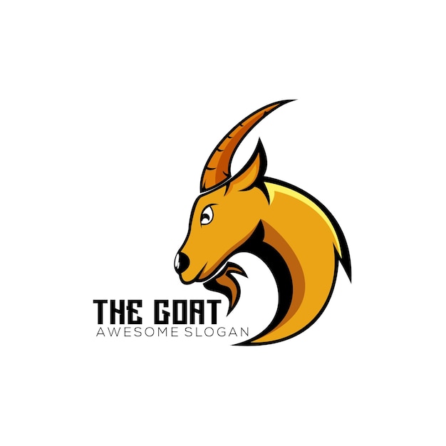 logotipo de cabra diseño de mascota premium colorido