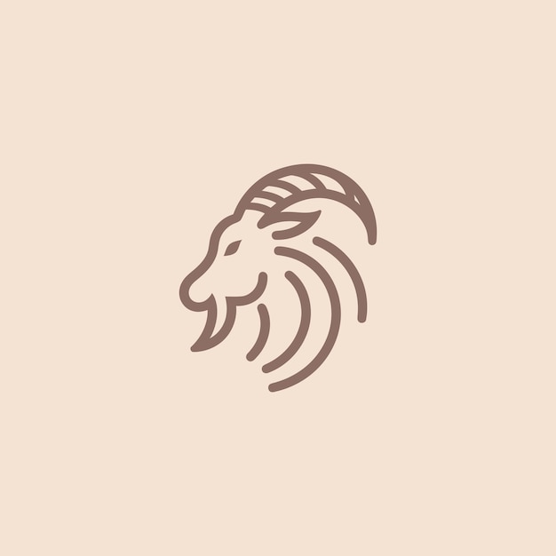 Logotipo de la cabra Un fuerte logotipo de cabra que representa la determinación, la resiliencia y la aventura