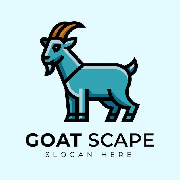 Logotipo de la cabra logotipo de animal logotipo de cabra minimal logotipo de mascota logotipo único logotipo creativo moderno