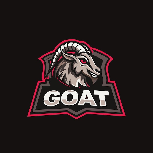 un logotipo de cabra con la palabra cabra en él