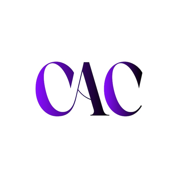 El logotipo CAC monograma elegante diseño de lujo letras iniciales diseño de fuente vectorial de símbolo minimalista moderno