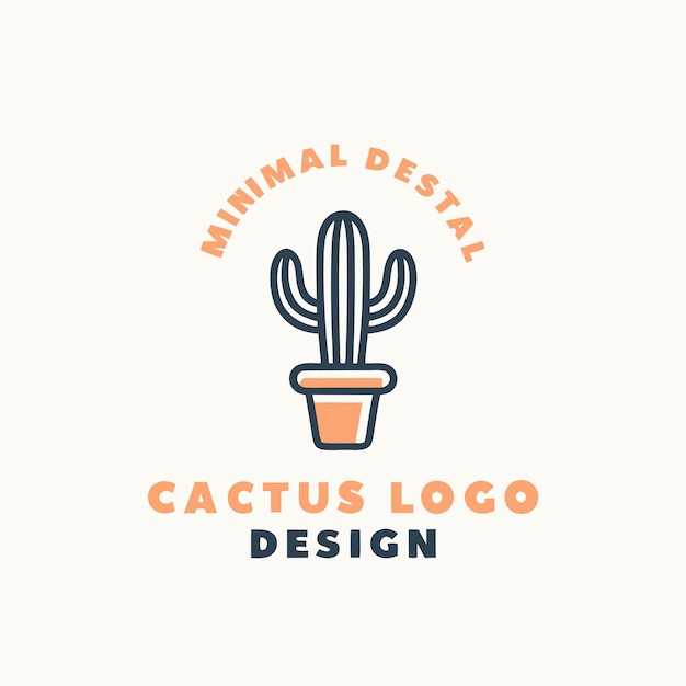 un logotipo de cactus con una planta de caktus en el centro