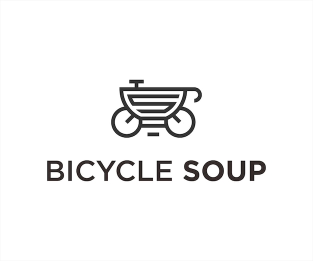 logotipo de café en bicicleta o icono de bicicleta