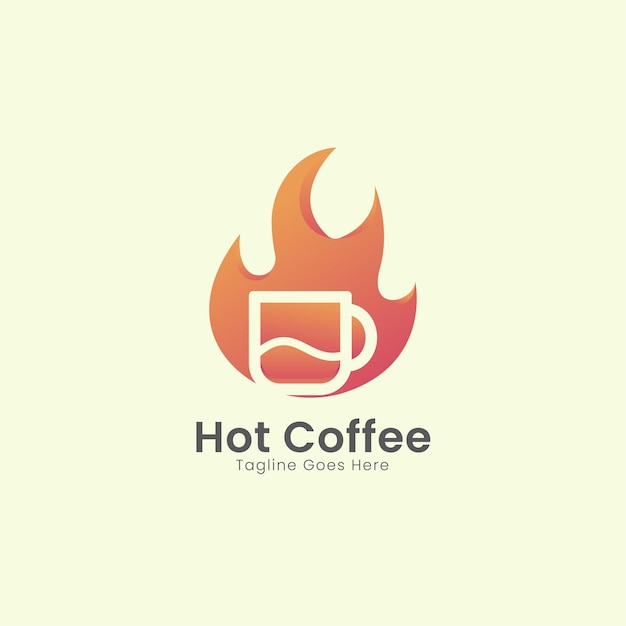 Vector logotipo de café caliente