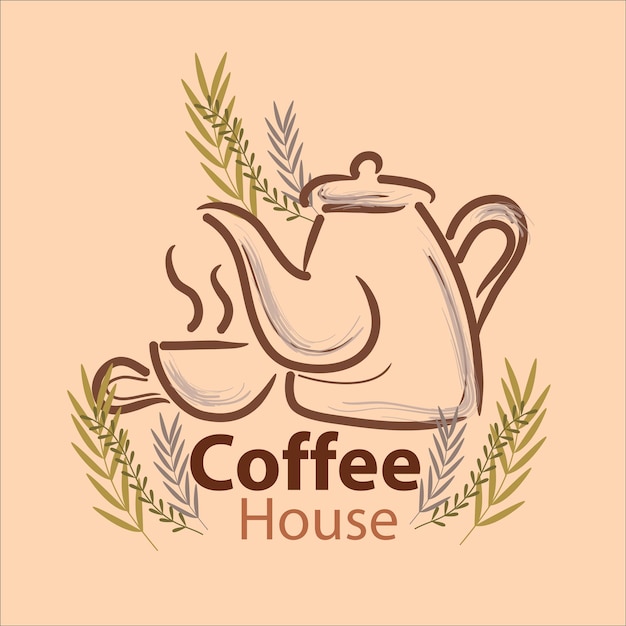 logotipo de café con color marrón dominante