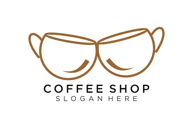 logotipo de café. Concepto de logotipo de café minimalista, apto para café, restaurante, empaque y autobús de café