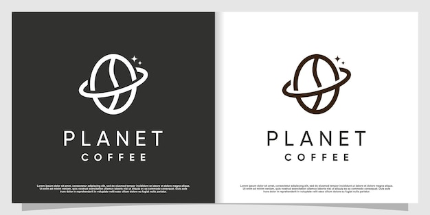 Logotipo de café con elemento creativo premium vector parte 7