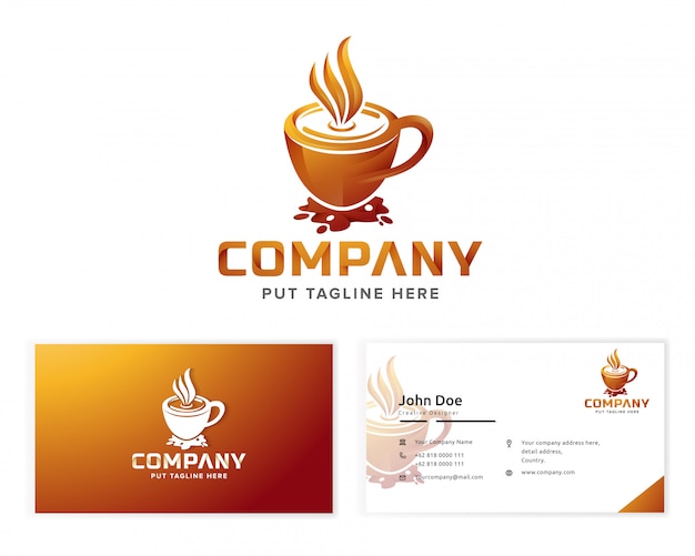 logotipo de café para empresa comercial