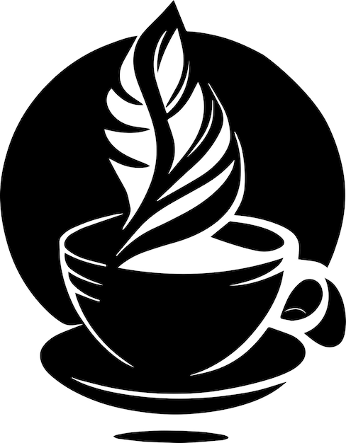 Logotipo de café Estilo de diseño monocromático