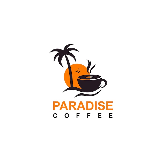 Vector logotipo de café paraíso