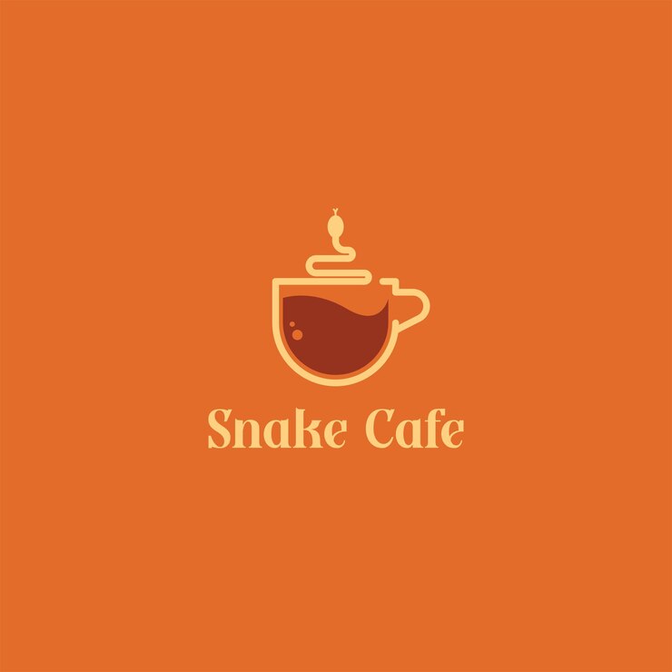 Logotipo de café serpiente