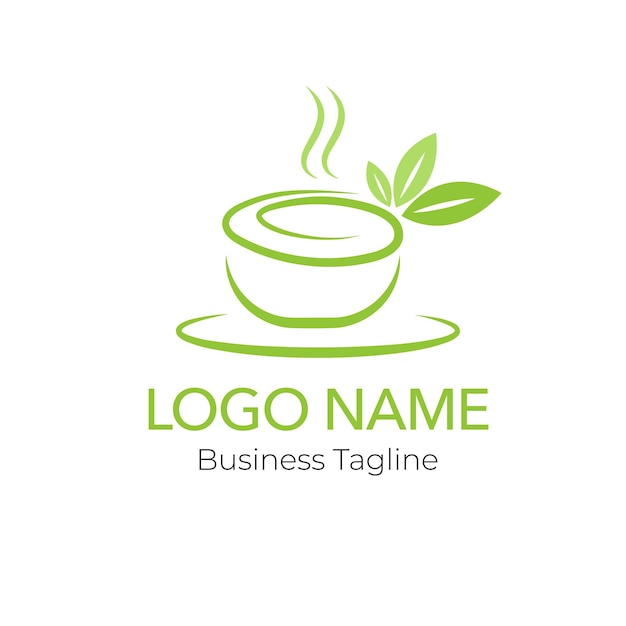 logotipo de café de té diseño colección de plantillas de negocios