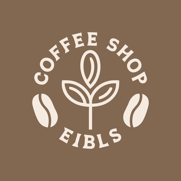 Logotipo del café vectorial