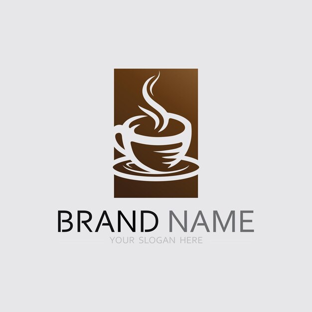 Logotipo de la cafetería y diseño del logotipo del café
