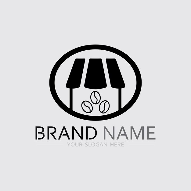Logotipo de la cafetería y diseño del logotipo del café