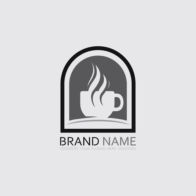 Logotipo de la cafetería y diseño del logotipo del café