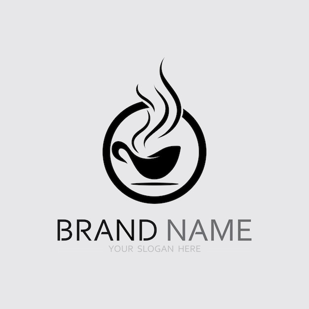 Logotipo de la cafetería y diseño del logotipo del café