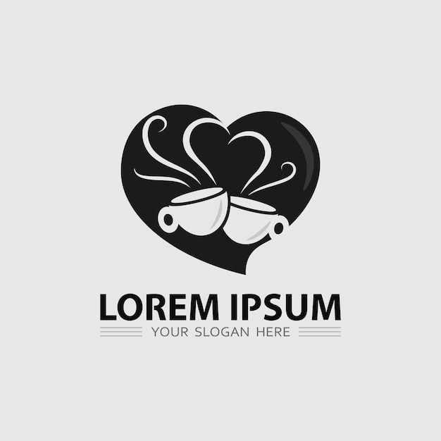 Logotipo de la cafetería y diseño del logotipo del café