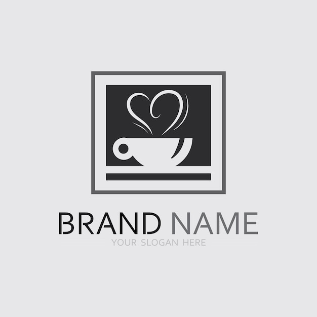 Logotipo de la cafetería y diseño del logotipo del café