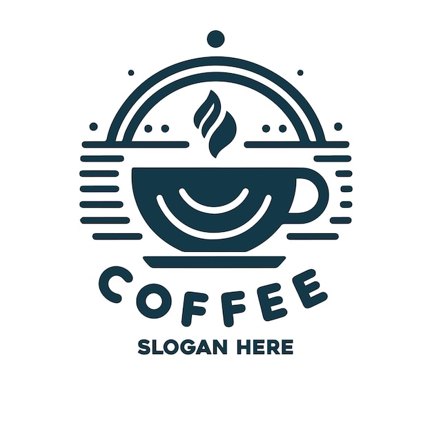 Vector el logotipo de la cafetería es el logotipo del bar de café.