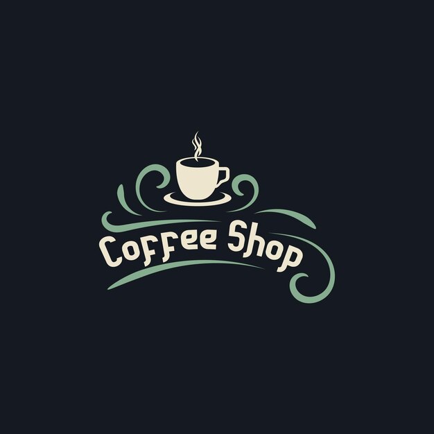 logotipo de la cafetería en estilo antiguo