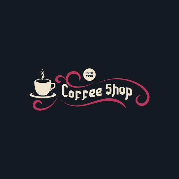 logotipo de la cafetería en estilo antiguo