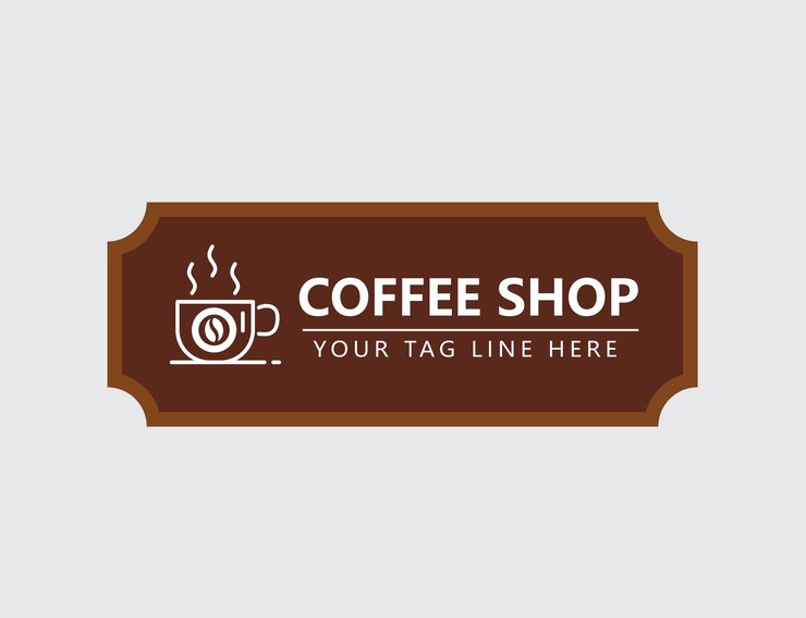 El logotipo de la cafetería de granos de un logotipo de café dulce