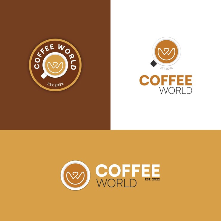 Logotipo de cafetería limpio y creativo.