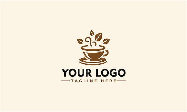 El logotipo de la cafetería premium, la taza de café, el icono, el latte, el aroma, el símbolo, el espresso, la copa de bebidas calientes, el signo arábiga.