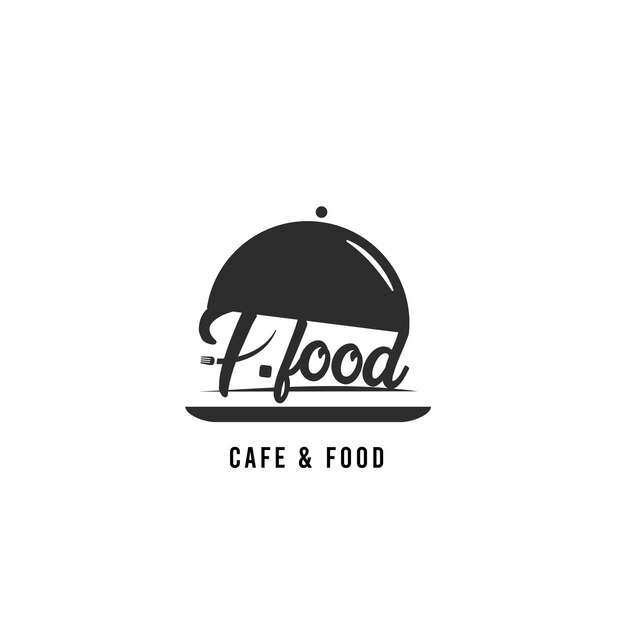 Vector logotipo para cafetería y restaurante de comida.