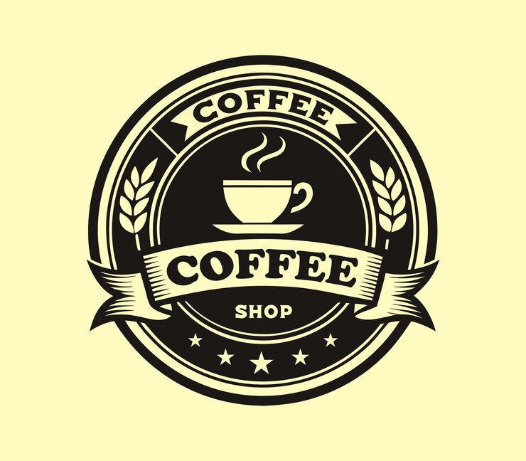 Logotipo de cafetería vintage
