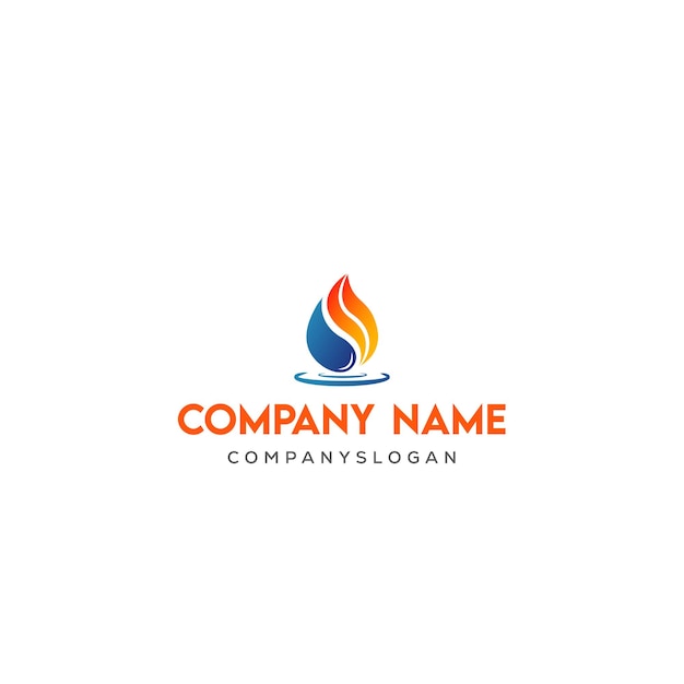 El logotipo de la caída de fuego
