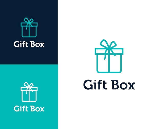 El logotipo de la caja de regalos El icono de la caixa de regalos Ilustración del diseño del logotipo del regalo Inspiración para el diseño del Logotipo del regalo