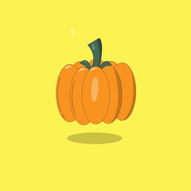 Vector logotipo de calabaza simple y mínimo