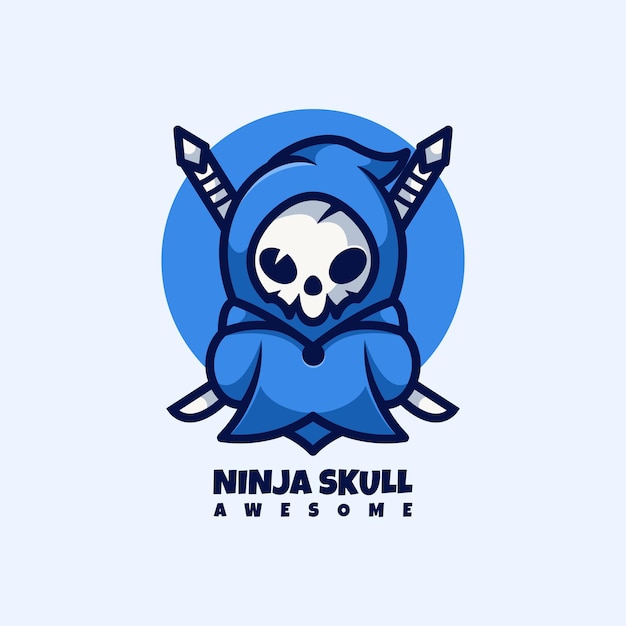 Logotipo de calavera ninja