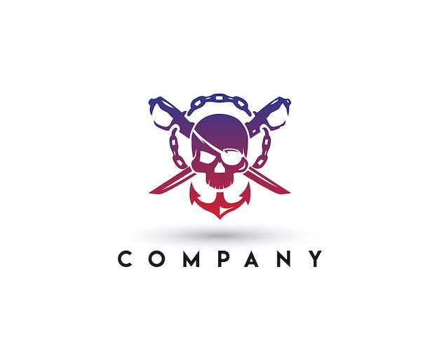 Logotipo de calavera pirata