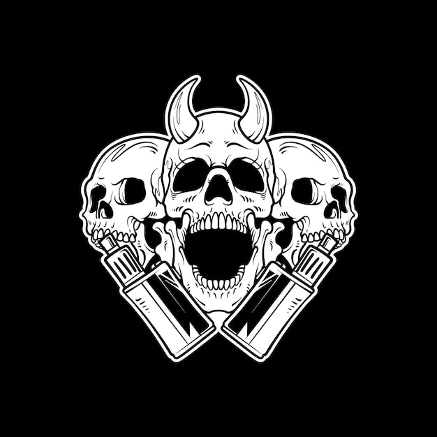 Logotipo de calavera vape