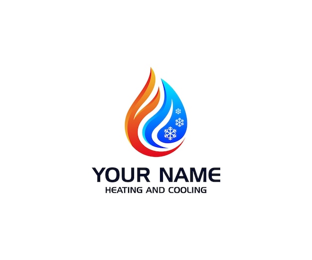 logotipo de calefacción y refrigeración
