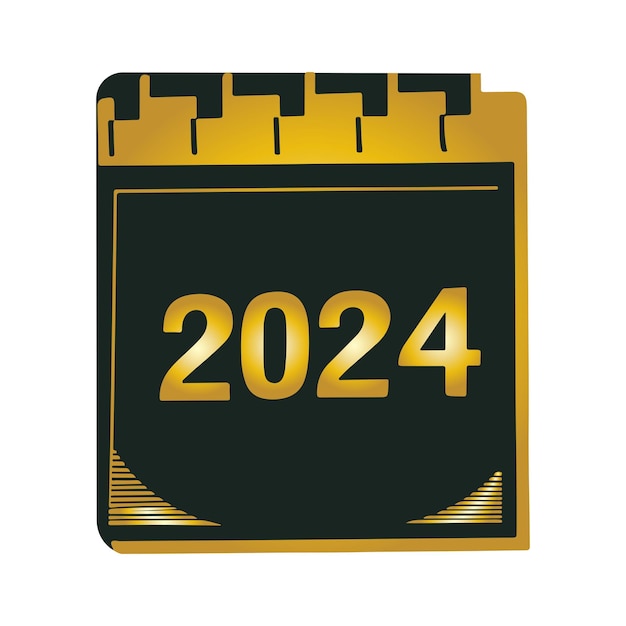 Vector el logotipo del calendario simple 2024