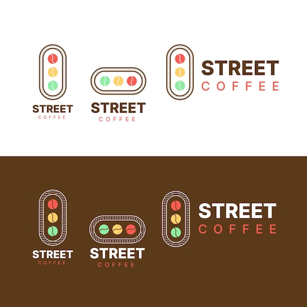 Vector logotipo de la calle del café v2