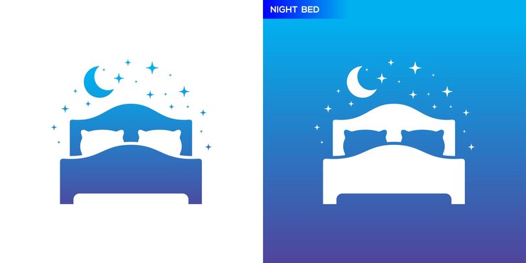 Logotipo de la cama sueño de sueño noche plantilla de diseño de símbolo de icono EPS 10