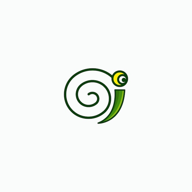 logotipo camaleón abstracto logotipo icono plantilla de diseño vector plano