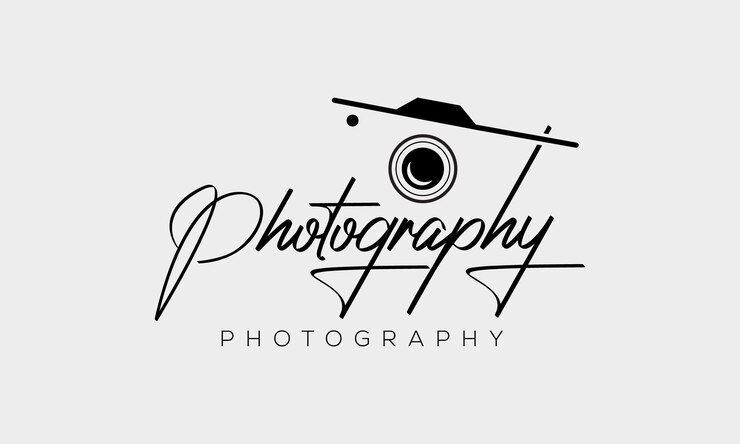 logotipo de la cámara fotografía moderna firma del logotipo icono vector