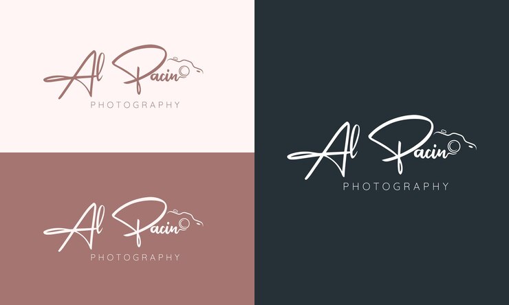logotipo de la cámara fotografía moderna firma del logotipo icono vector