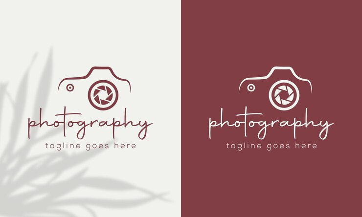 logotipo de la cámara fotografía moderna firma del logotipo icono vector
