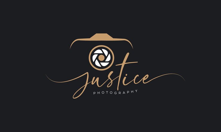 logotipo de la cámara fotografía moderna firma del logotipo icono vector